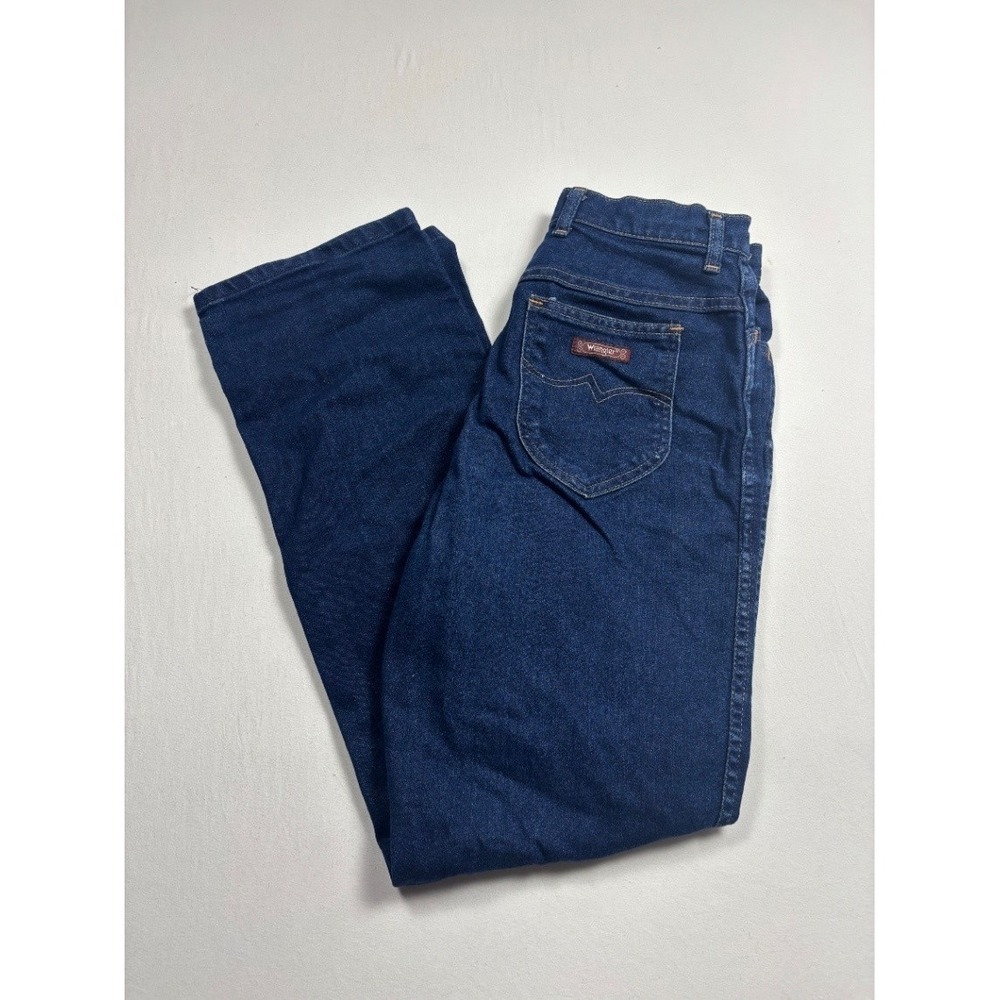 Vintage Wrangler Women's Jeans Size 14 Blue Denim Straight Leg MX244NV